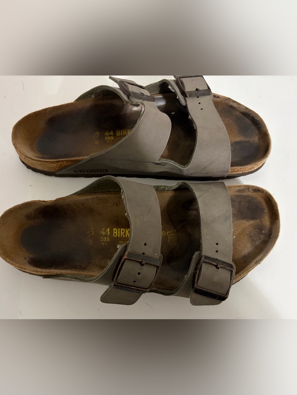 Birkenstock Men's Two-Strap Sandals — Gray/Brown